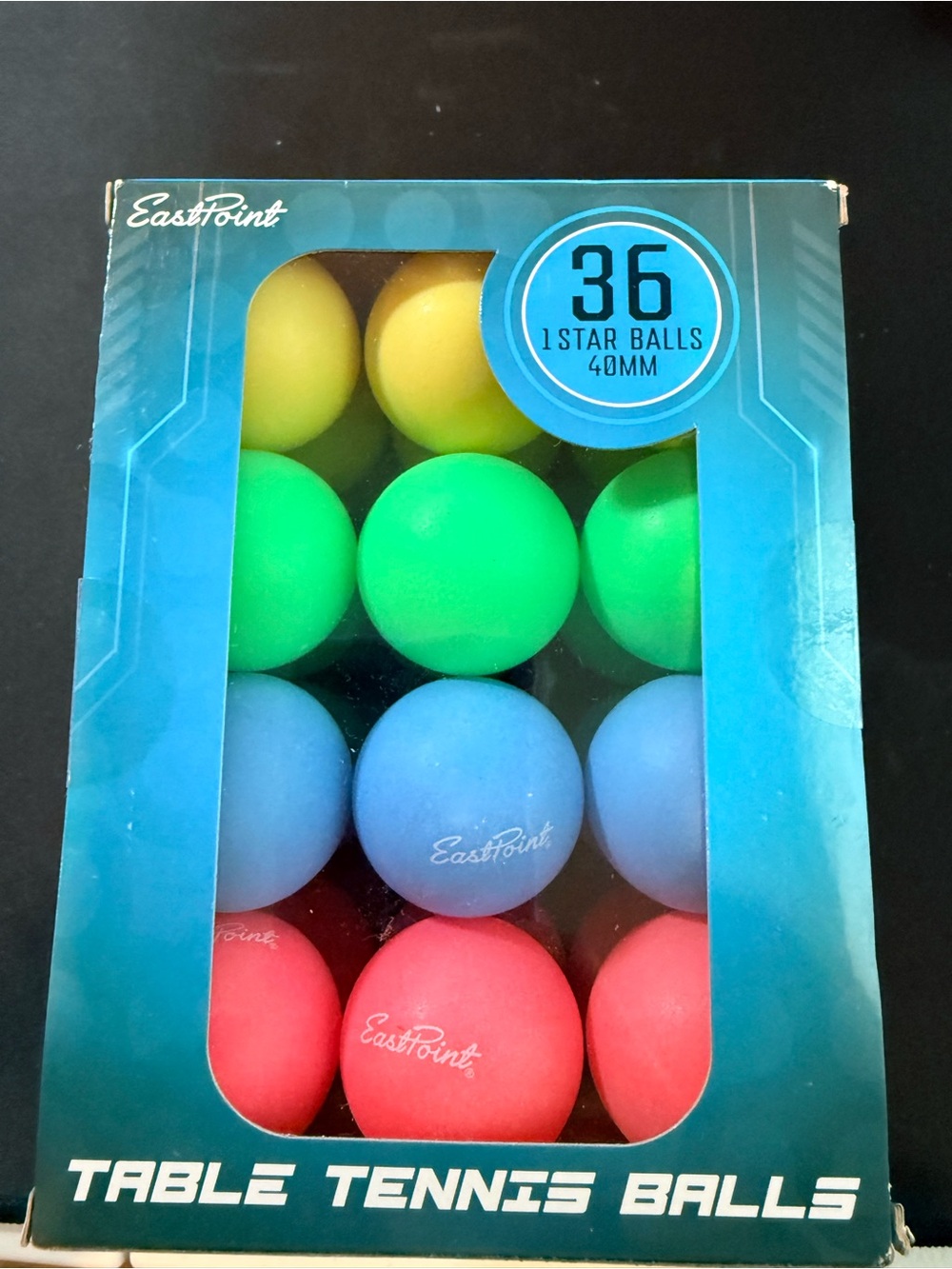 Multicolor Table Tennis Balls - 36 Pack